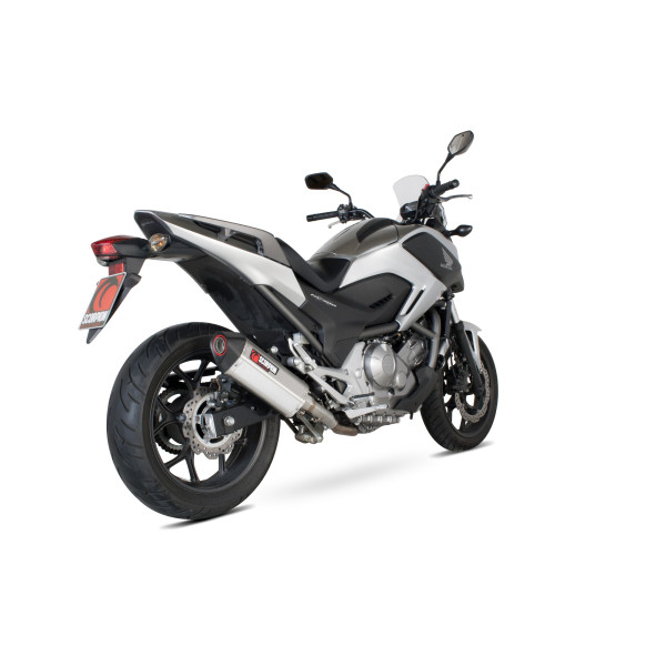 Scorpion Exhaust Honda NC700 S / NC700 X 2012 - 2013 Serket Parallel Slip-on Brushed Stainless Steel Sleeve